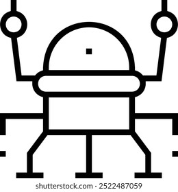 nanobot icon. Thin linear style design isolated on white background
