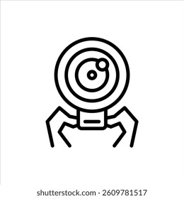 nanobot outline icon. nanobot black line illustration.