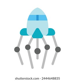 Diseño de iconos planos de Vector Nanobot
