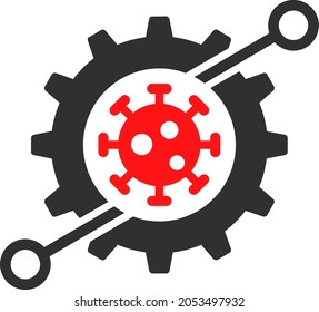 Ilustración vectorial de Nanobot. Ilustración plana de diseño icónico de nanobot, aislado sobre un fondo blanco.
