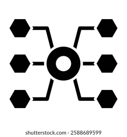 Nanocatalyst Glyph Icon Design For Personal And Commercial Use