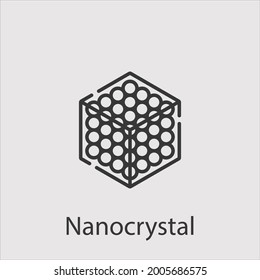 nanocrystal icon vector icon.Editable stroke.linear style sign for use web design and mobile apps,logo.Symbol illustration.Pixel vector graphics - Vector