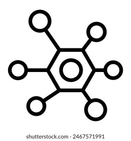 Nanocrystal Vector Line Icon Design