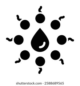 Nanoemulsion Glyph Icon Design For Personal And Commercial Use