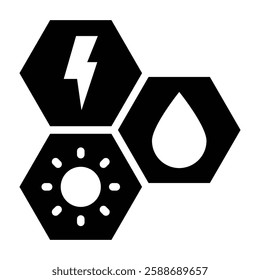 Nanoenergetics Glyph Icon Design For Personal And Commercial Use