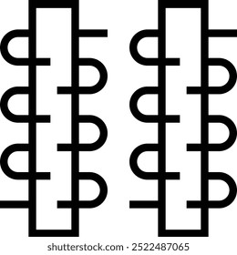 nanofiber icon. Thin linear style design isolated on white background