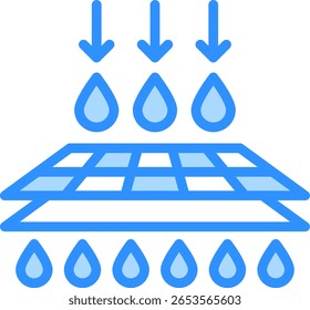 Nanofiltration Icon Blue Color Vector Illustration