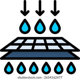 Nanofiltration Icon Lineal Color Vector Illustration