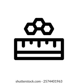 Nanofood. Editable stroke vector icon.
