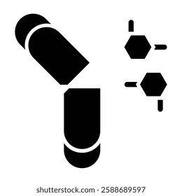 Nanomedicine Glyph Icon Design For Personal And Commercial Use