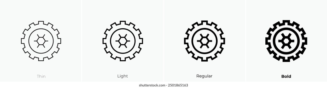nanomotor icon. Thin, Light Regular And Bold style design isolated on white background