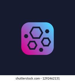 nanoparticles, hexagon nano molecules, vector