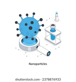 Nanoparticles isometric stock illustration. EPS File