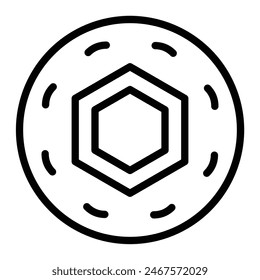 Nanophotonics Vector Line Icon Design