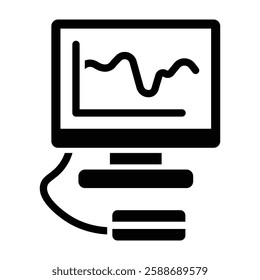 Nanopore Sequencing Glyph Icon Design For Personal And Commercial Use