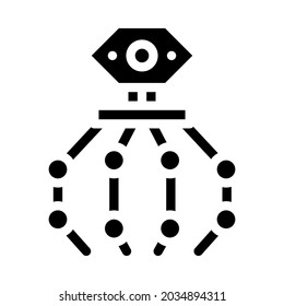 nanorobot equipment glyph icon vector. nanorobot equipment sign. isolated contour symbol black illustration