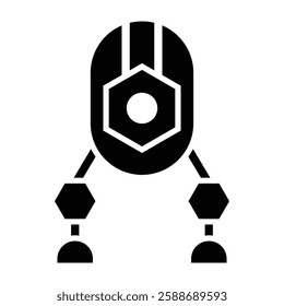 Nanorobot Glyph Icon Design For Personal And Commercial Use