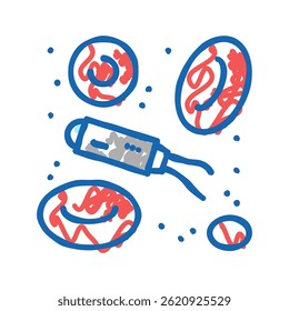 nanorobotics tecnologia moderna doodle ícone esboço vetor. nanorobotics sinal de tecnologia moderna. ilustração símbolo isolado