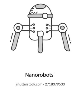 Nanorobots Icon for Next Generation Microscopic Robots in Biotechnology and Healthcare