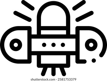 nanorobots icon. Thin Linear Style Design Isolated On White Background