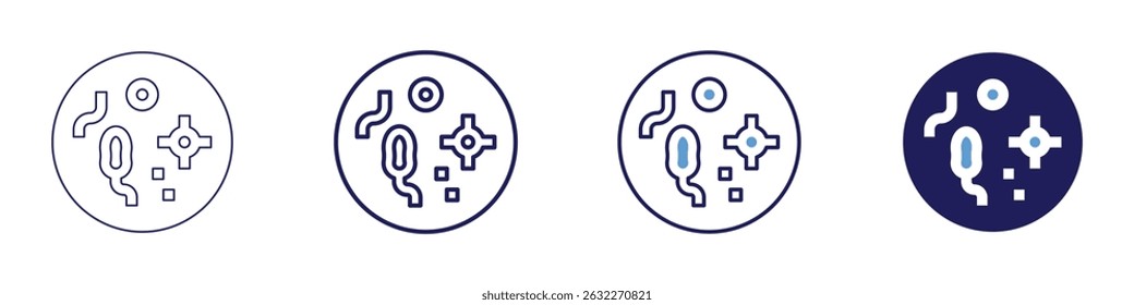 Nanorod synthesis icon in 4 different styles. Thin Line, Line, Bold Line, Duotone. Duotone style. Editable stroke.