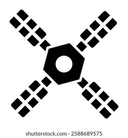 Nanosatellite Glyph Icon Design For Personal And Commercial Use