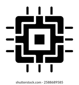 Nanoscale Transistors Glyph Icon Design For Personal And Commercial Use