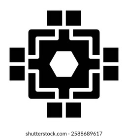 Nanosensor Glyph Icon Design For Personal And Commercial Use