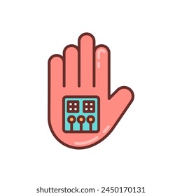 
Nanosensors For Wearable icon in vector. Logotype

