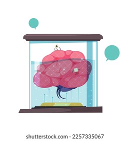 Nanotechnologies composition with use of nanorobots and microchips in modern medicine flat vector illustration
