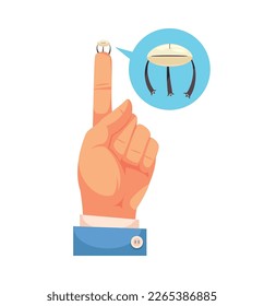 Nanotechnologies composition with use of nanorobots and microchips in modern medicine flat vector illustration