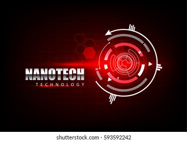 Nanotechnology abstract background red abstract vector illustration,