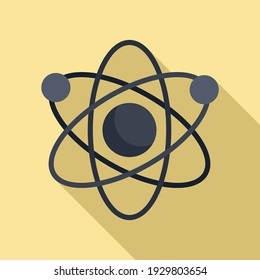 Nanotechnology atom icon. Flat illustration of nanotechnology atom vector icon for web design
