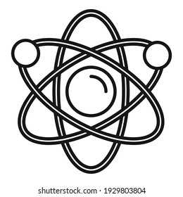 Nanotechnology atom icon. Outline nanotechnology atom vector icon for web design isolated on white background