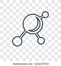 Nanotechnology concept vector linear icon isolated on transparent background, Nanotechnology concept transparency concept in outline style
