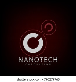 Nanotechnology creative logo design. Vector logo template. Creative logotype design concept.