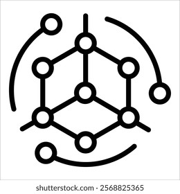 Nanotechnology Icon Element For Design