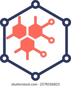 Nanotechnology Icon Element For Design