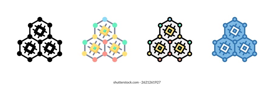 Elemento del icono de la nanotecnología para el diseño