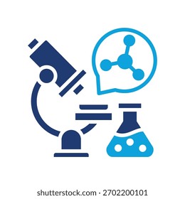 Icono de nanotecnología Ilustración vectorial mixta