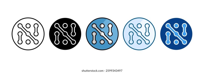 Nanotechnology Icon Set Multiple Style Collection