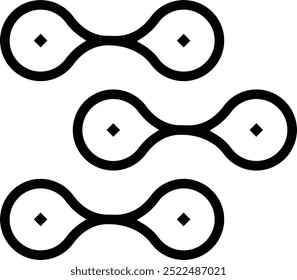 icono de nanotecnología. Diseño de estilo lineal delgado aislado sobre fondo blanco