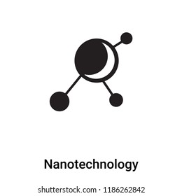 Nanotechnology icon vector isolated on white background, logo concept of Nanotechnology sign on transparent background, filled black symbol