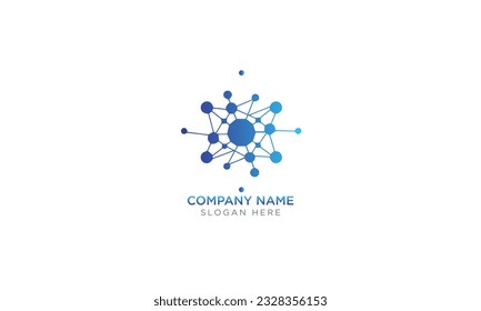 nanotechnology logo design simple flat icon on white background