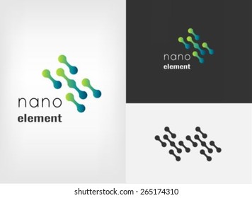 Nanotechnology logo design template