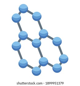 Nanotechnology molecule icon. Isometric of nanotechnology molecule vector icon for web design isolated on white background
