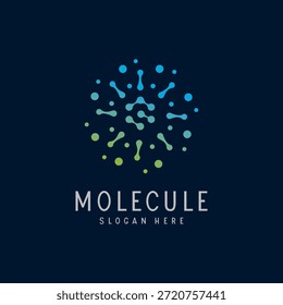 Nanotechnologie Molekül Logo Atomic Structure Design Vektorgrafik