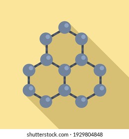 Icono de la estructura de moléculas de nanotecnología. Ilustración plana de nanotecnología molécula estructura vectorial icono para el diseño web