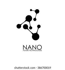 Nanotechnology -Nano Logo. Template Design Of Logo. Vector Presentation. 