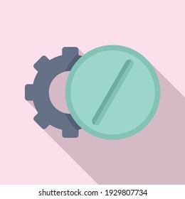 Nanotechnology pills icon. Flat illustration of nanotechnology pills vector icon for web design